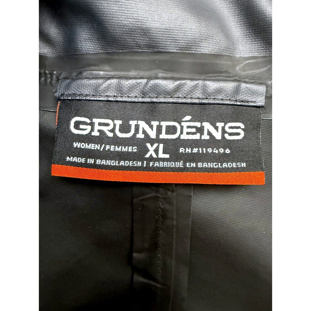 Grundens Womens Rain Jacket Hooded Black XL - Picture 3 of 7